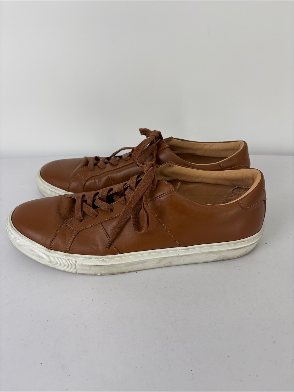 🦏 Greats Premium Leather Low-Top Sneakers in Tan Brown made in Italy